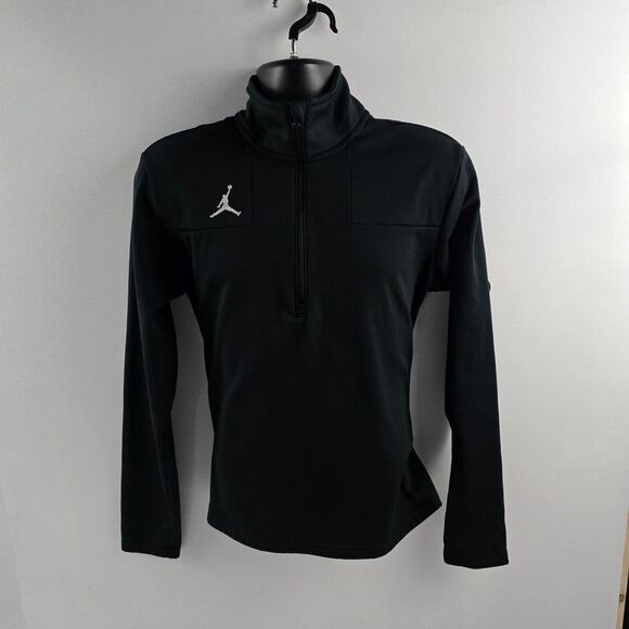 Jordan Jumpman Quarter Zip Pullover Black Fleece Sweatshirt Men’s M 4380 - Picture 1 of 10